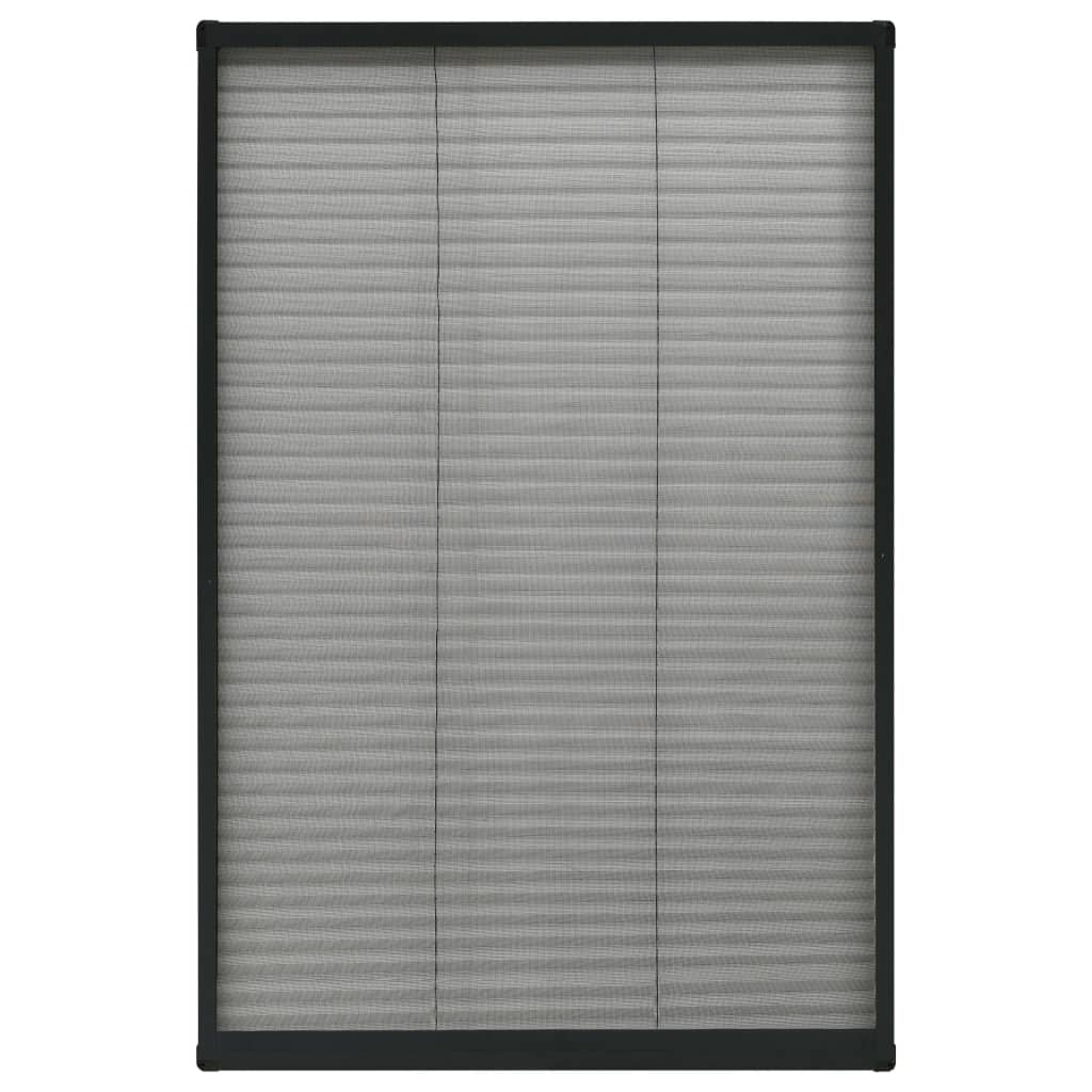Vidaxl raamhor plissé 80x160 cm aluminium antraciet