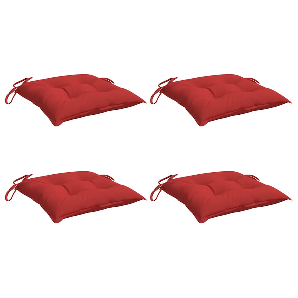Vidaxl stoelkussens 4 st 50x50x7 cm oxford stof rood