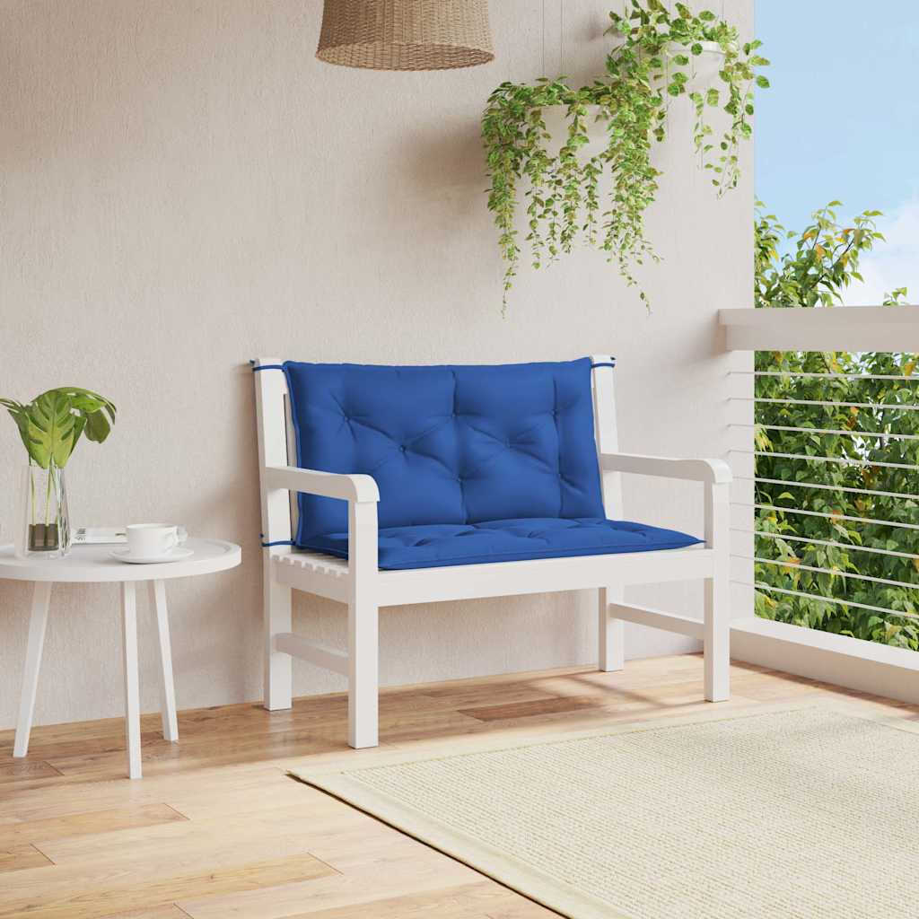 Vidaxl tuinbankkussen 100x(50+50)x7 cm oxford stof blauw
