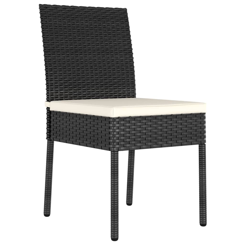 Vidaxl tuinstoelen 2 st poly rattan zwart