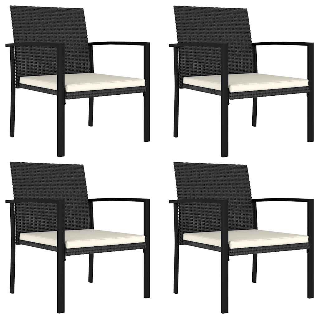 Vidaxl tuinstoelen 4 st poly rattan zwart