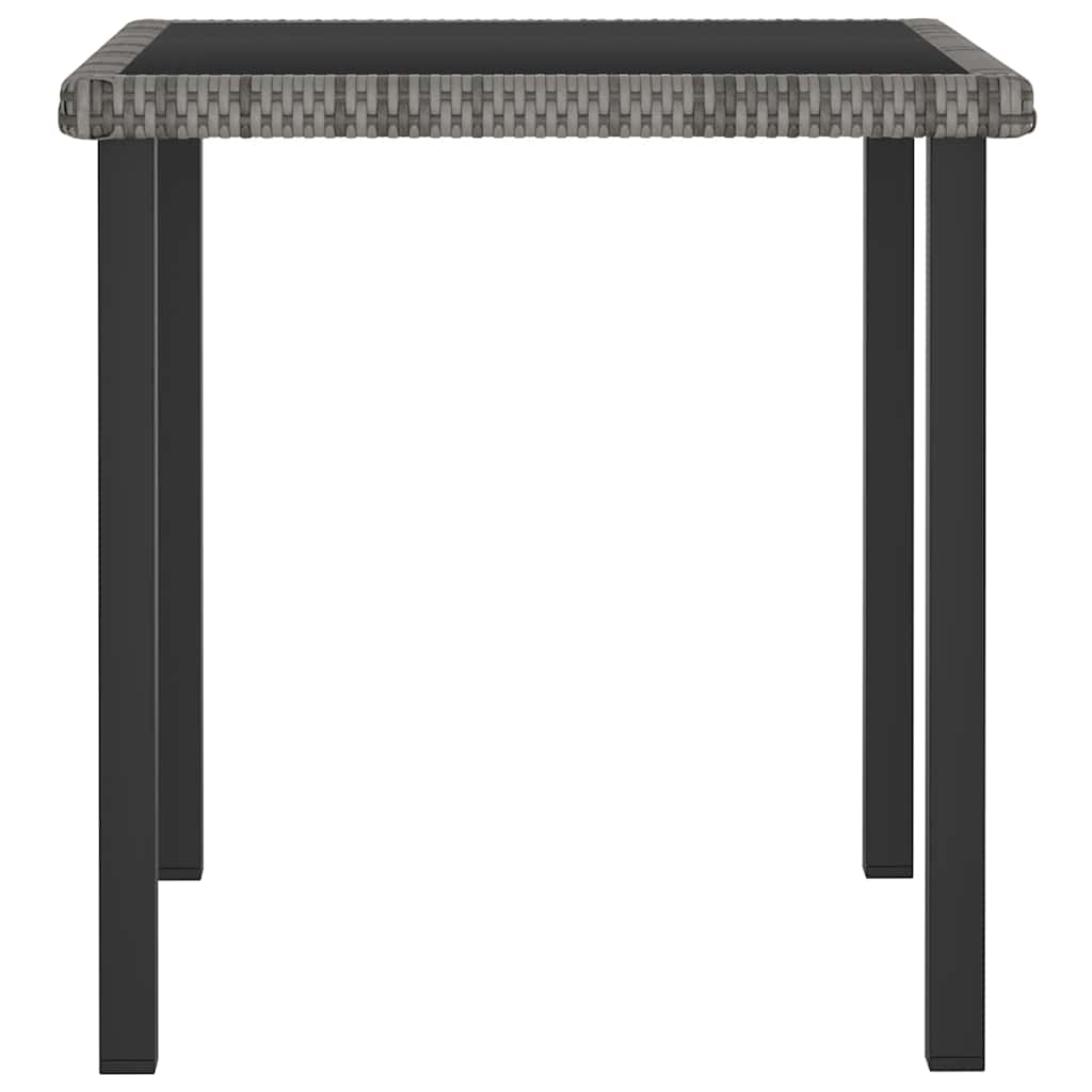 Vidaxl tuintafel 70x70x73 cm poly rattan grijs
