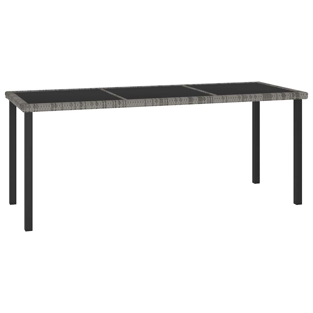 Vidaxl tuintafel 180x70x73 cm poly rattan grijs