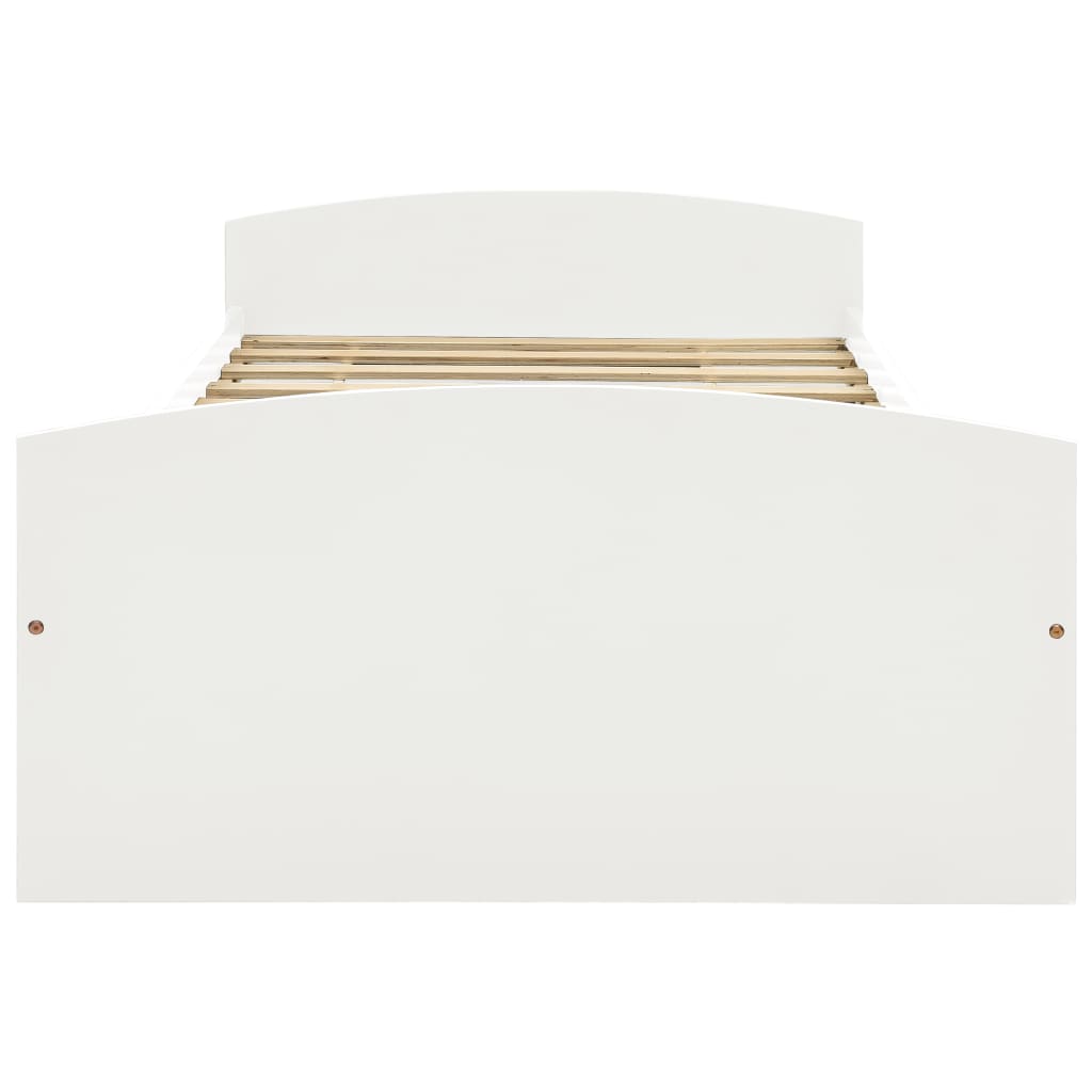 Vidaxl bedframe met 2 lades massief grenenhout wit 90x200 cm
