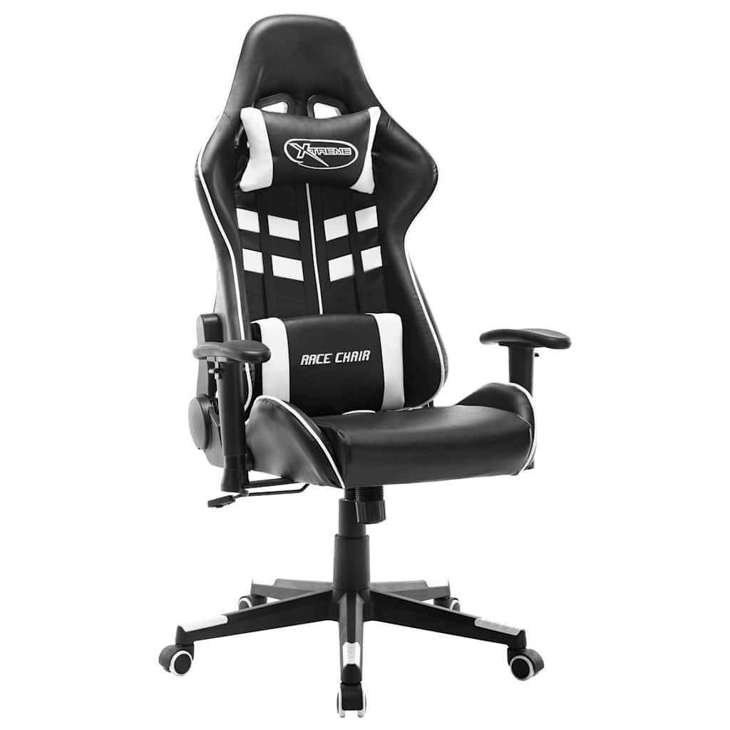 Vidaxl gamestoel kunstleer zwart en wit