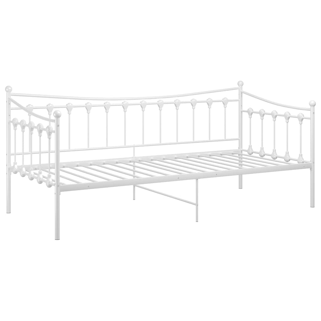 Vidaxl slaapbank metaal wit 90x200 cm