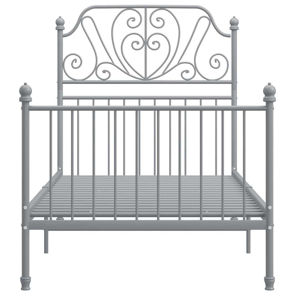 Vidaxl bedframe metaal grijs 90x200 cm