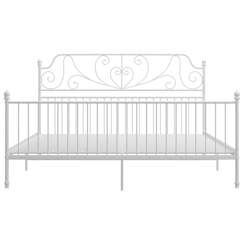 Vidaxl bedframe metaal wit 180x200 cm