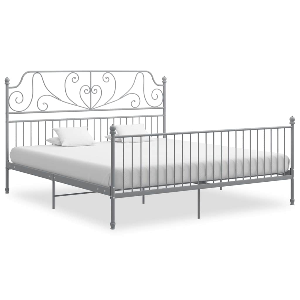 Vidaxl bedframe metaal grijs 180x200 cm