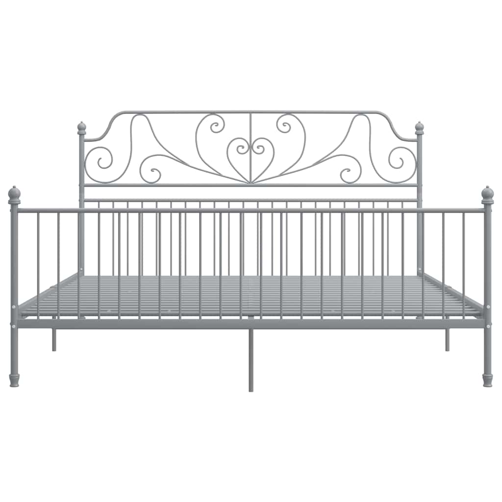 Vidaxl bedframe metaal grijs 200x200 cm