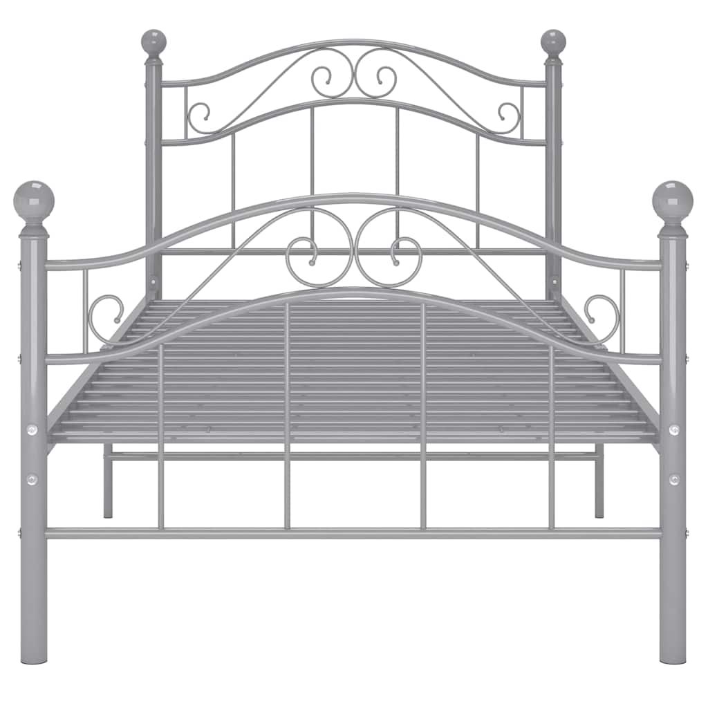 Vidaxl bedframe metaal grijs 90x200 cm