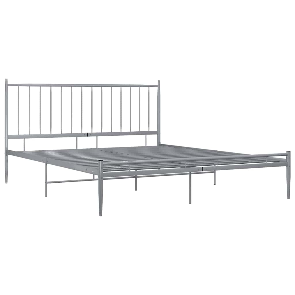 Vidaxl bedframe metaal grijs 200x200 cm