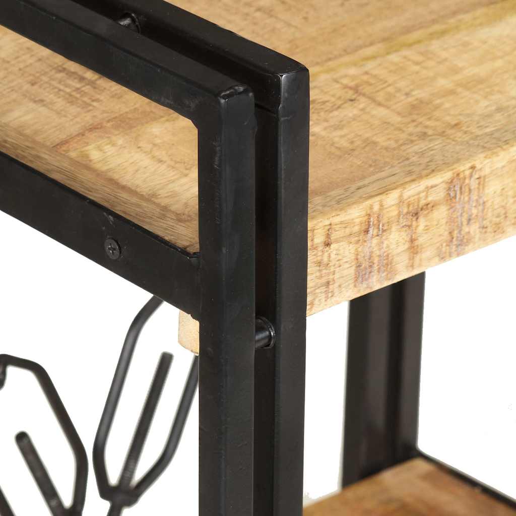 Vidaxl boekenkast met 3 schappen 60x30x80 cm massief mangohout