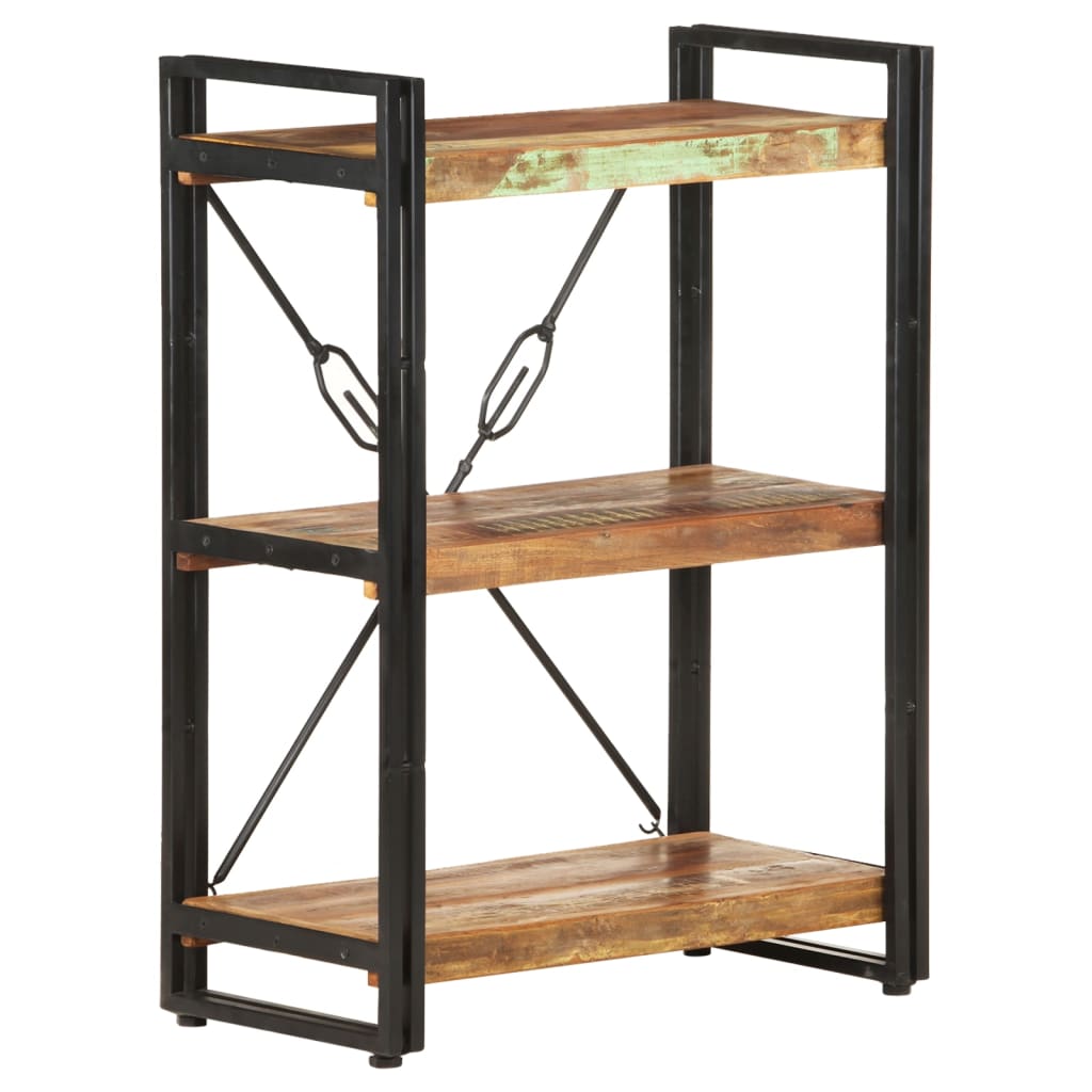 Vidaxl boekenkast met 3 schappen 60x30x80 cm massief gerecycled hout