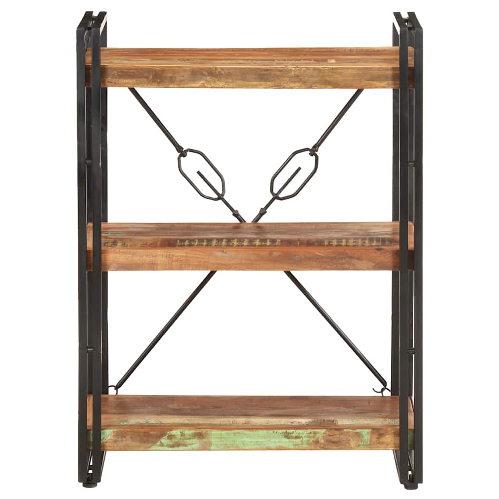 Vidaxl boekenkast met 3 schappen 60x30x80 cm massief gerecycled hout
