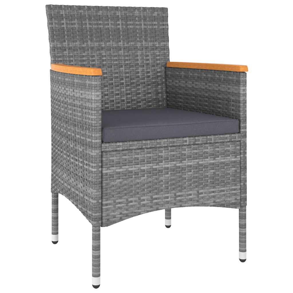 Vidaxl 5-delige loungeset poly rattan grijs