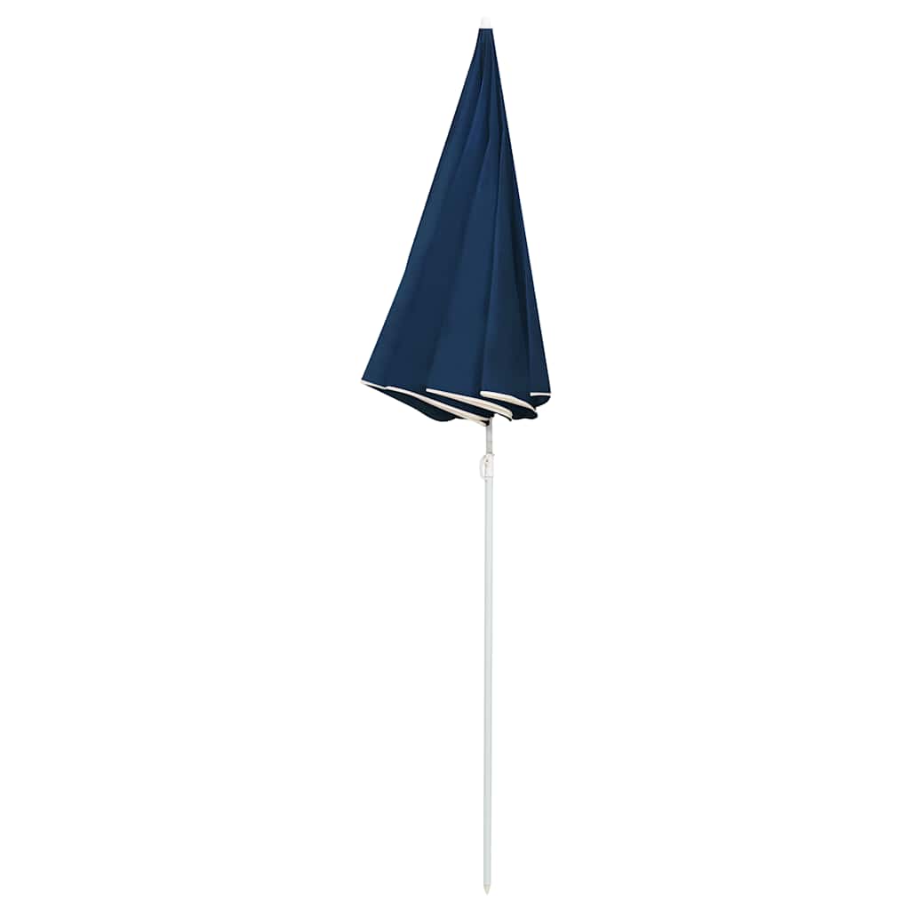 Vidaxl parasol met stalen paal 180 cm blauw