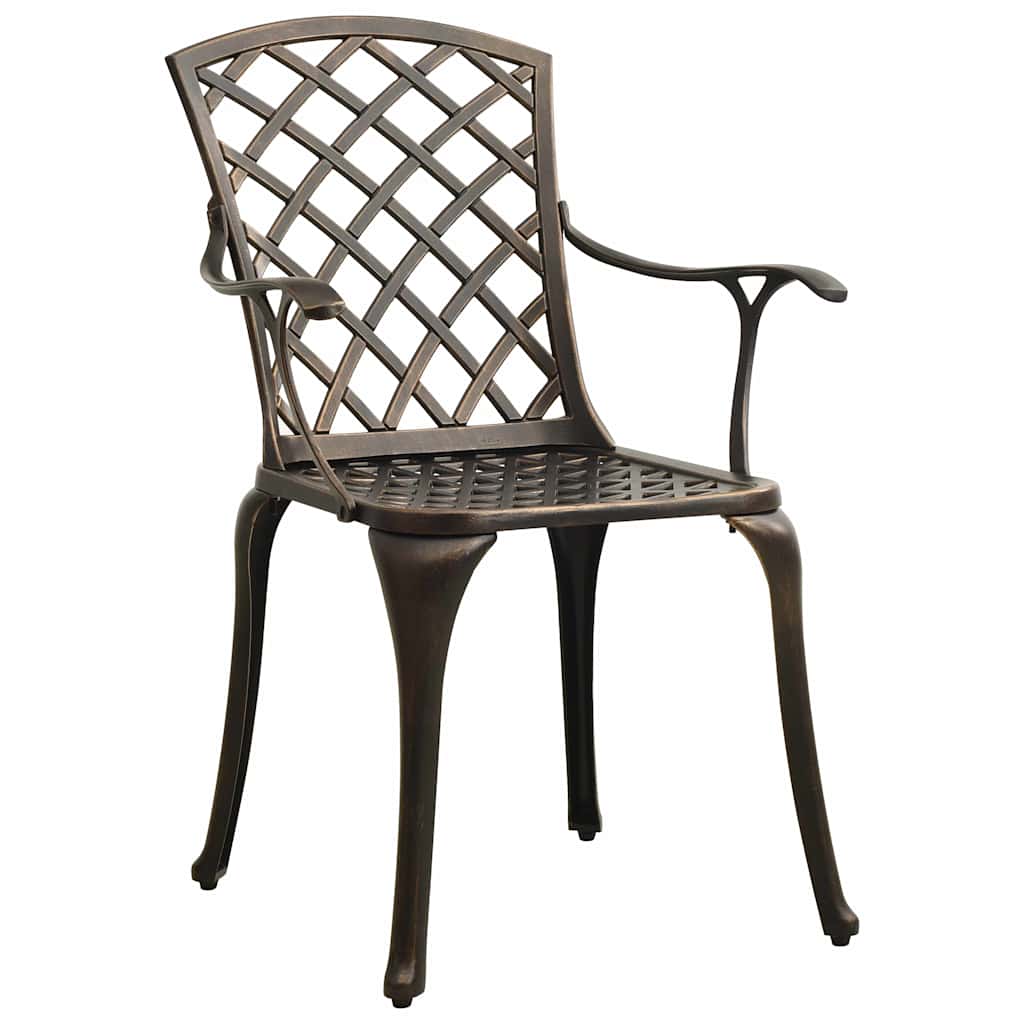 Vidaxl tuinstoelen 4 st gietaluminium bronskleurig