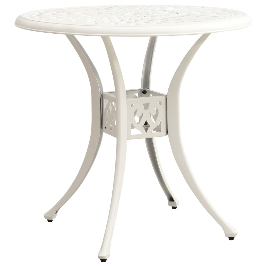 Vidaxl tuintafel 78x78x72 cm gietaluminium wit