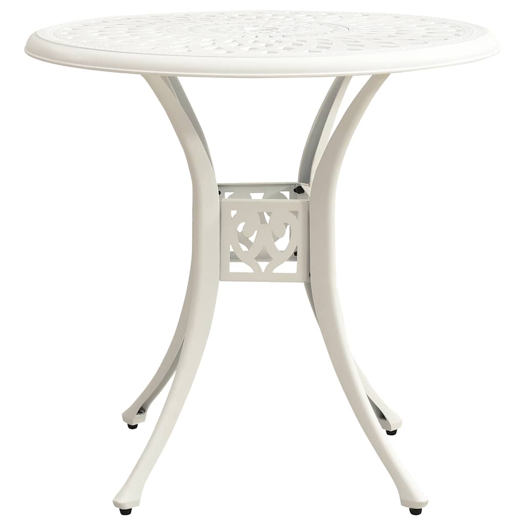 Vidaxl tuintafel 78x78x72 cm gietaluminium wit