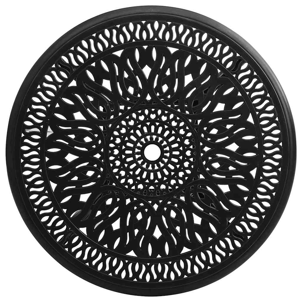 Vidaxl tuintafel 90x90x74 cm gietaluminium zwart