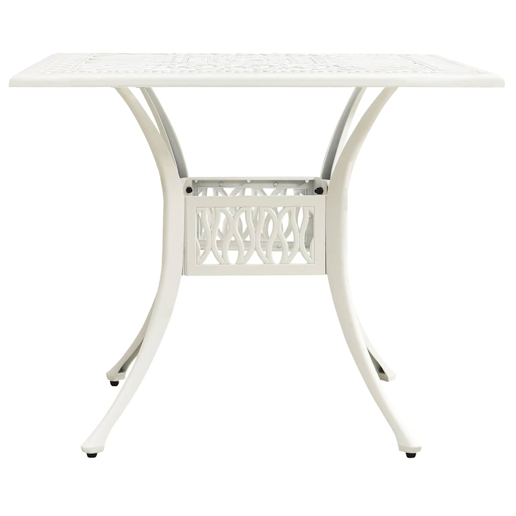 Vidaxl tuintafel 90x90x73 cm gietaluminium wit