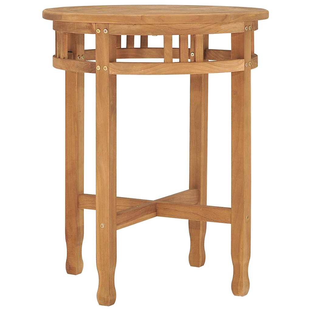 Vidaxl bistrotafel inklapbaar ø60x75,5 cm massief teakhout