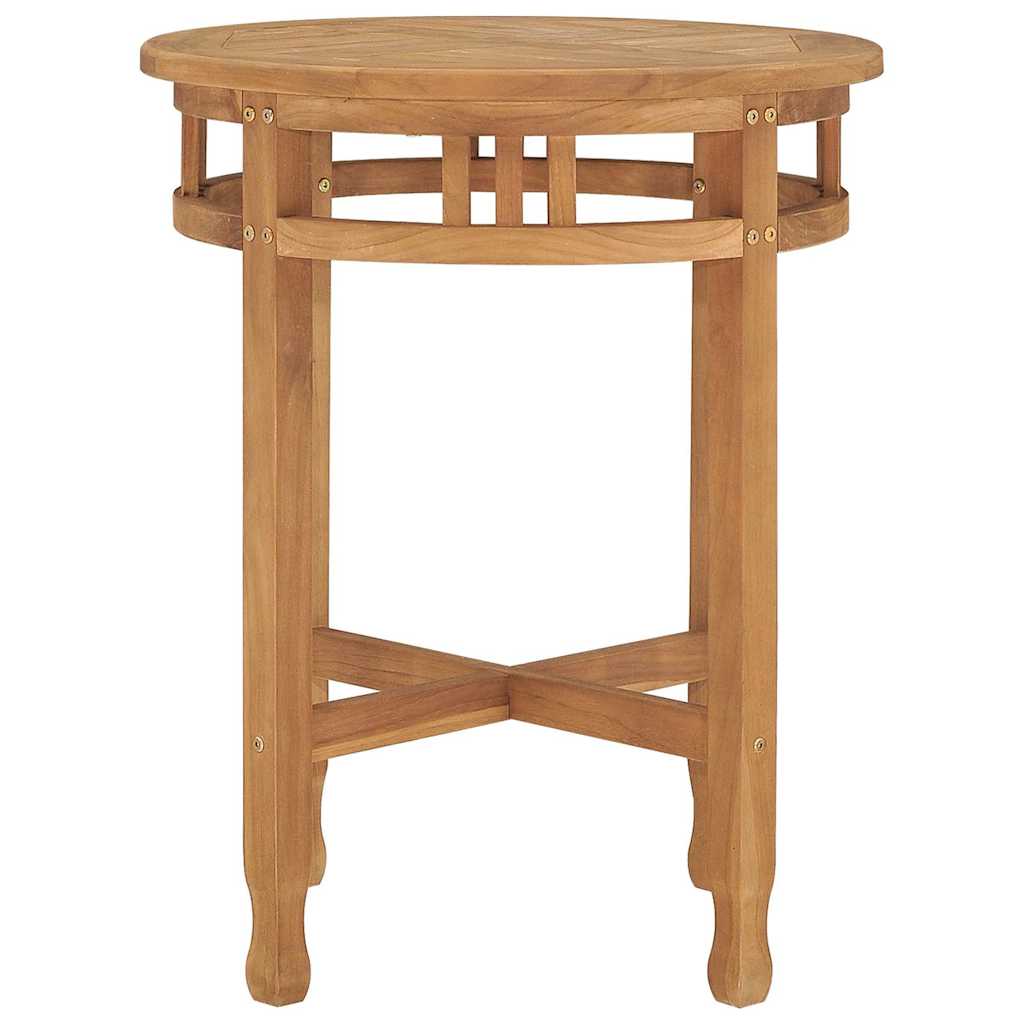 Vidaxl bistrotafel inklapbaar ø60x75,5 cm massief teakhout