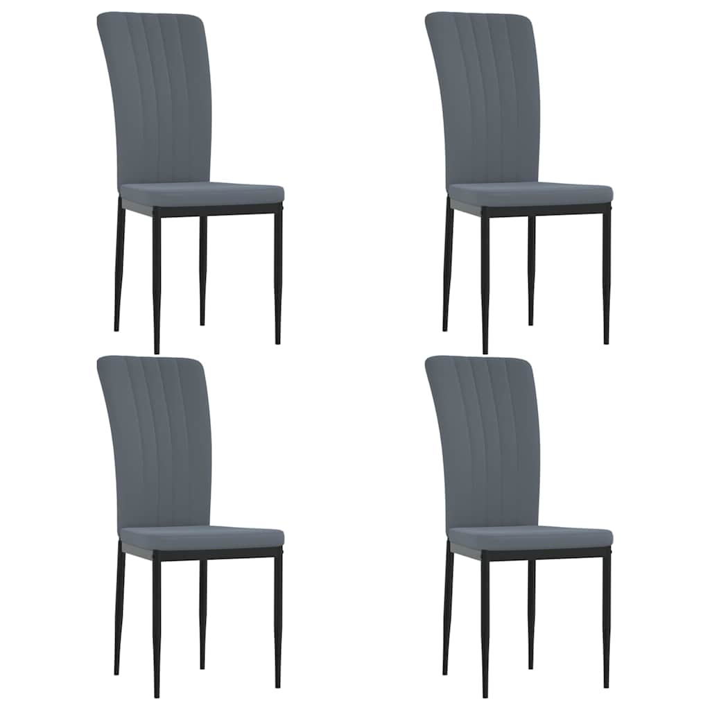 Vidaxl eetkamerstoelen 4 st fluweel donkergrijs