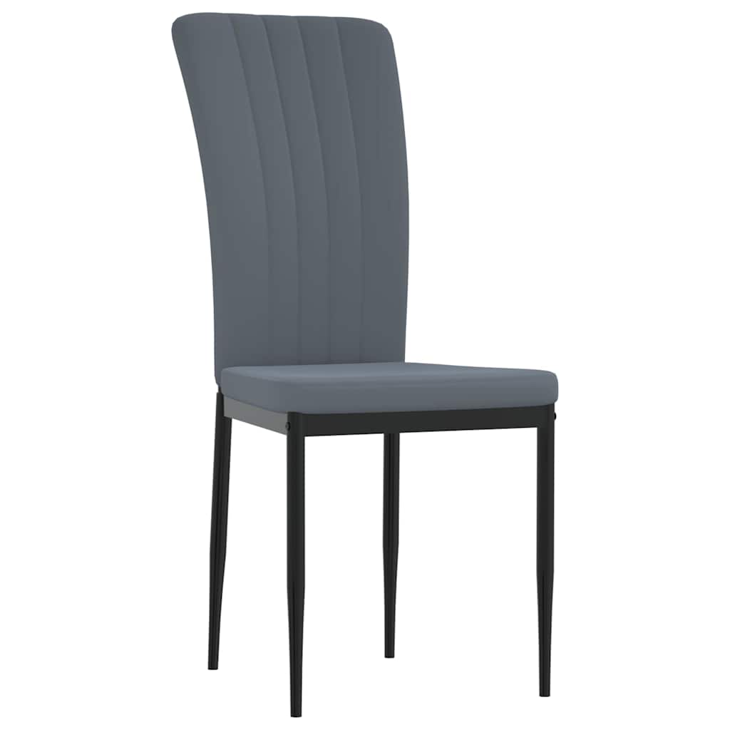 Vidaxl eetkamerstoelen 4 st fluweel donkergrijs