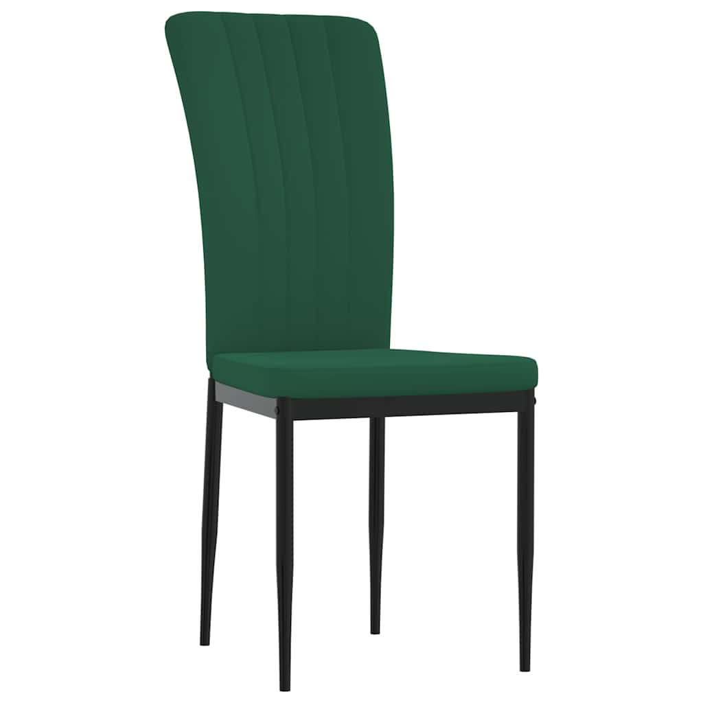 Vidaxl eetkamerstoelen 4 st fluweel donkergroen