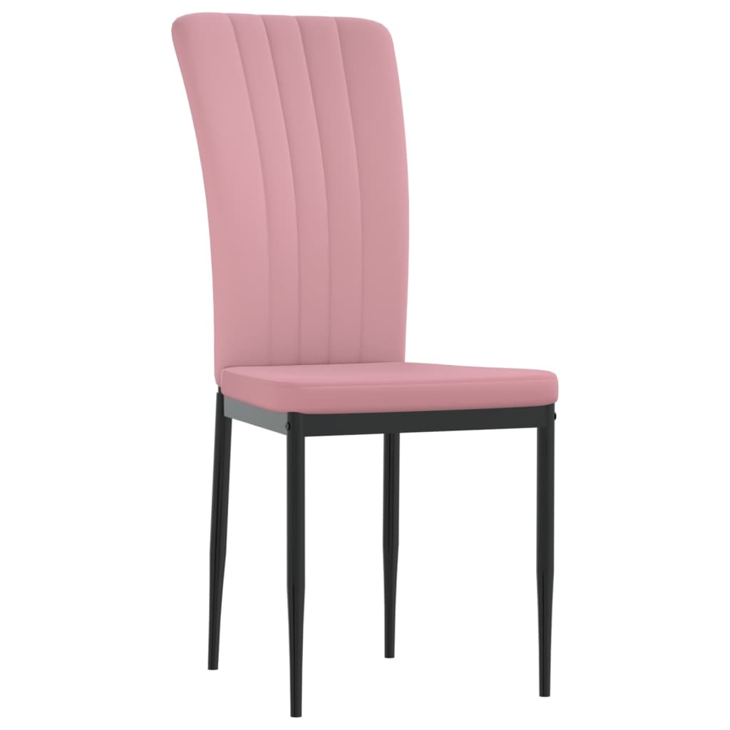 Vidaxl eetkamerstoelen 4 st fluweel roze