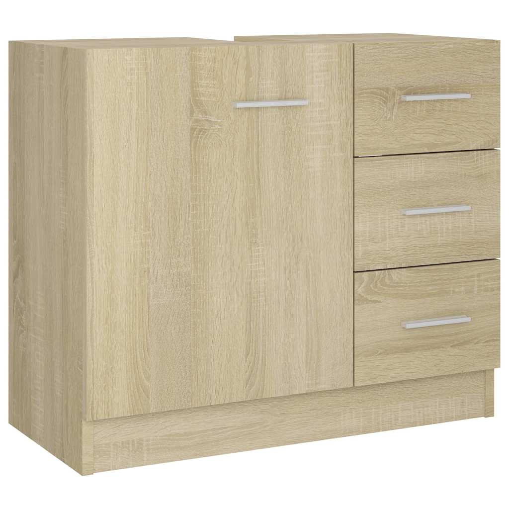 Vidaxl wastafelkast 63x30x54 cm bewerkt hout sonoma eikenkleurig