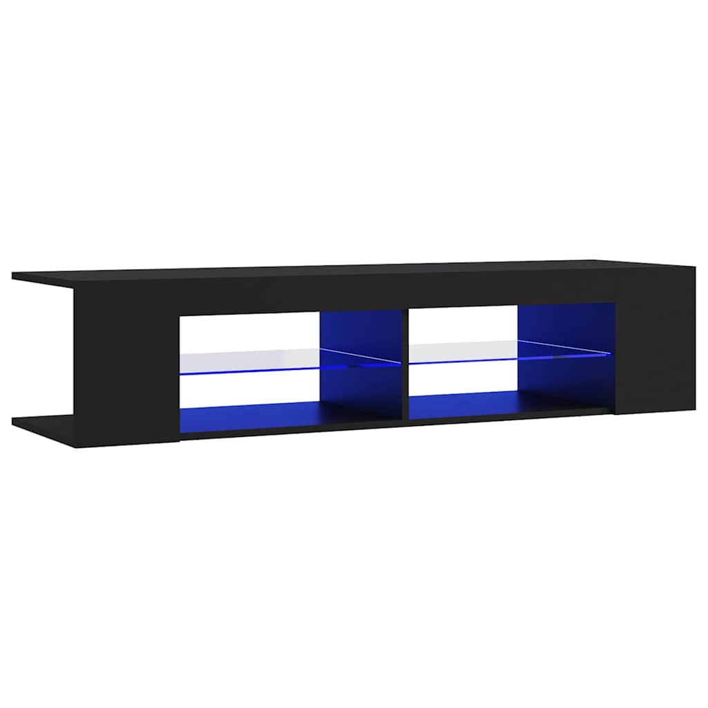 Vidaxl tv-meubel met led-verlichting 135x39x30 cm zwart