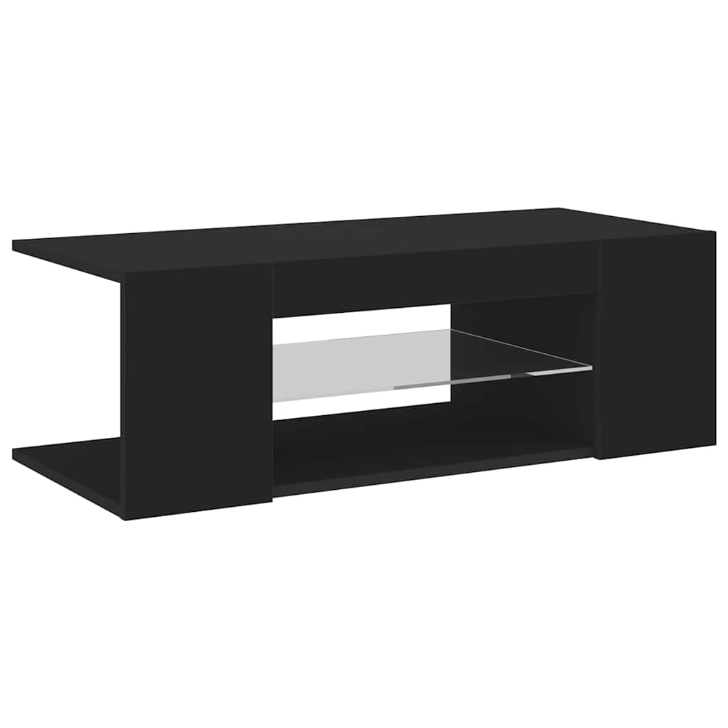 Vidaxl tv-meubel met led-verlichting 90x39x30 cm zwart