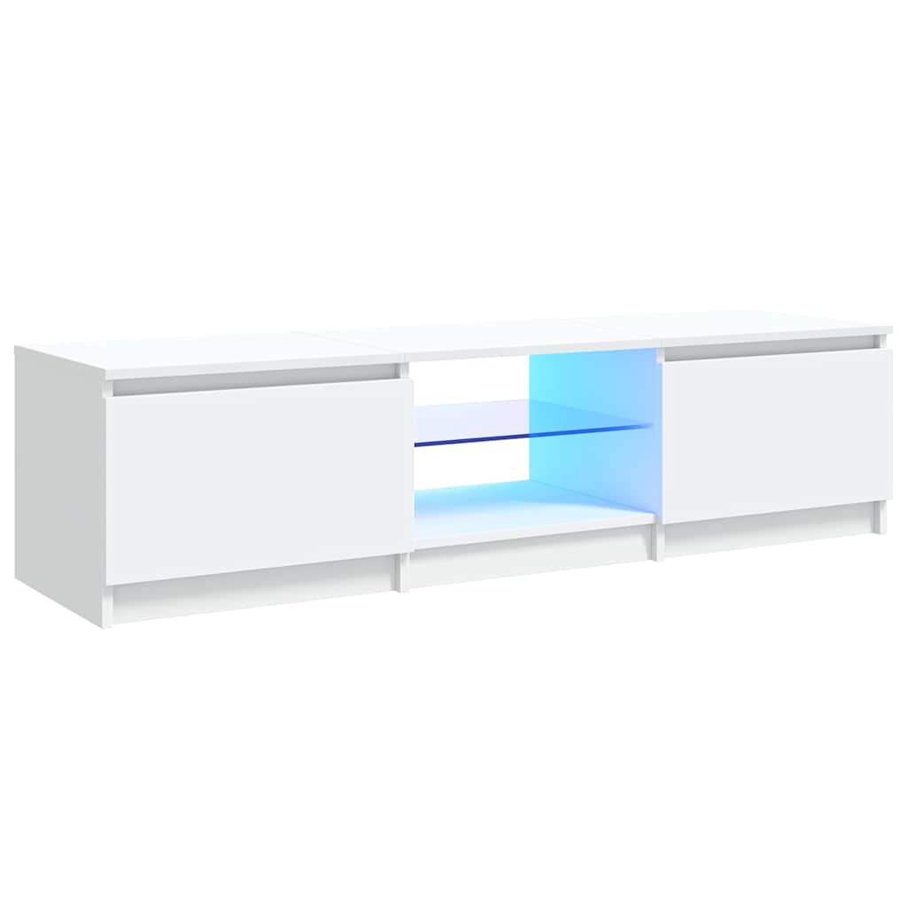 Vidaxl tv-meubel met led-verlichting 140x40x36 cm wit