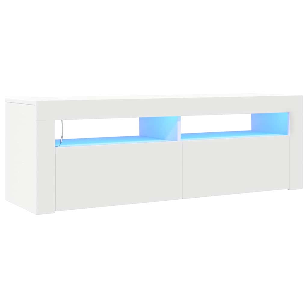 Vidaxl tv-meubel met led-verlichting 120x35x40 cm wit
