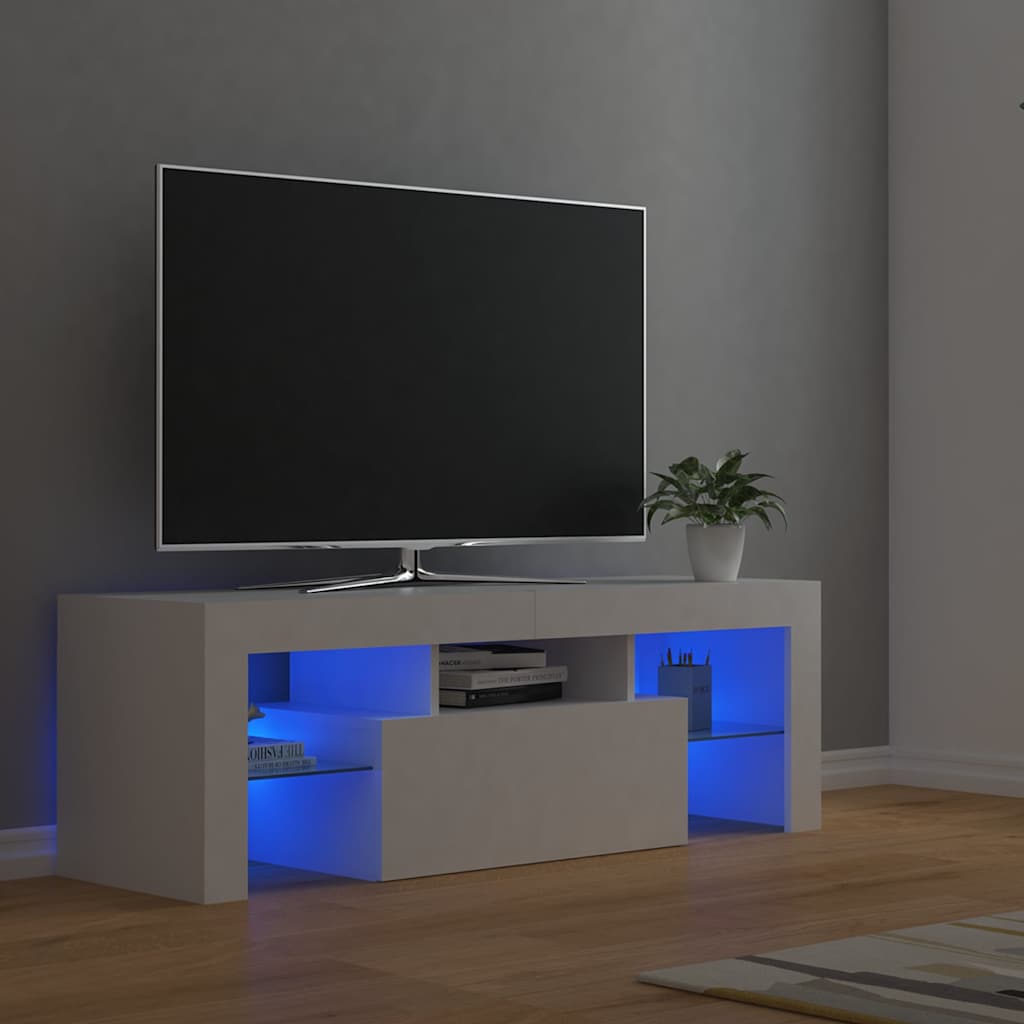 Vidaxl tv-meubel met led-verlichting 120x35x40 cm wit