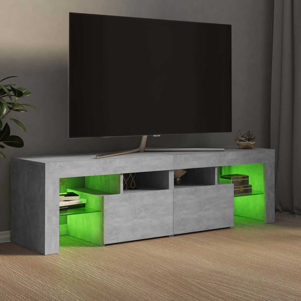 Vidaxl tv-meubel met led-verlichting 140x36,5x40 cm betongrijs