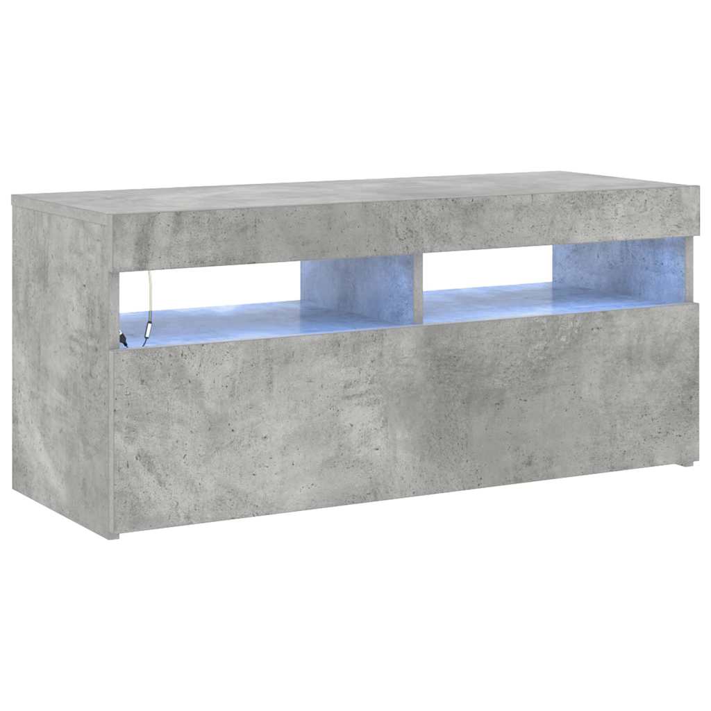 Vidaxl tv-meubel met led-verlichting 90x35x40 cm betongrijs