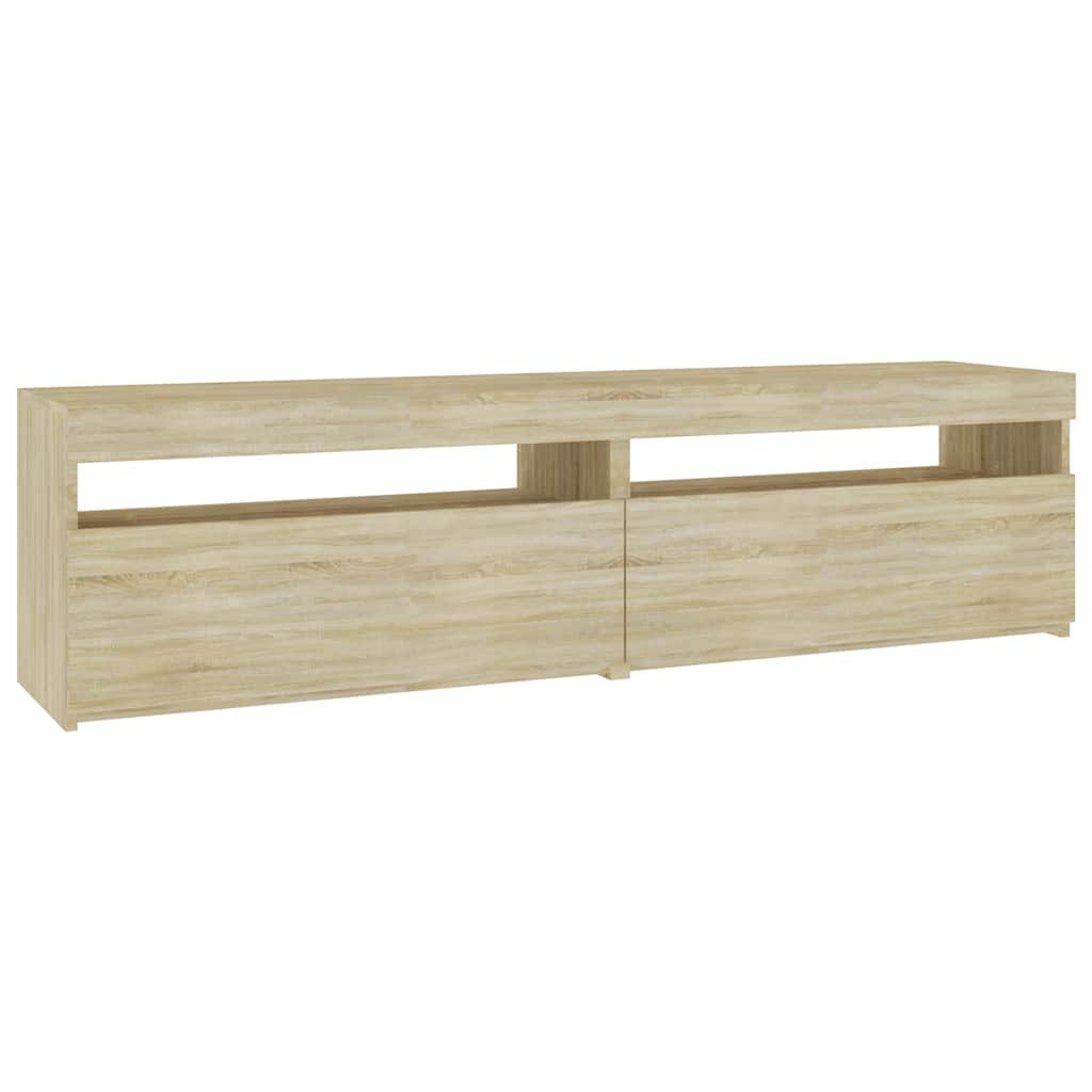 Vidaxl tv-meubelen 2 st met led-verlichting 75x35x40 cm sonoma eiken