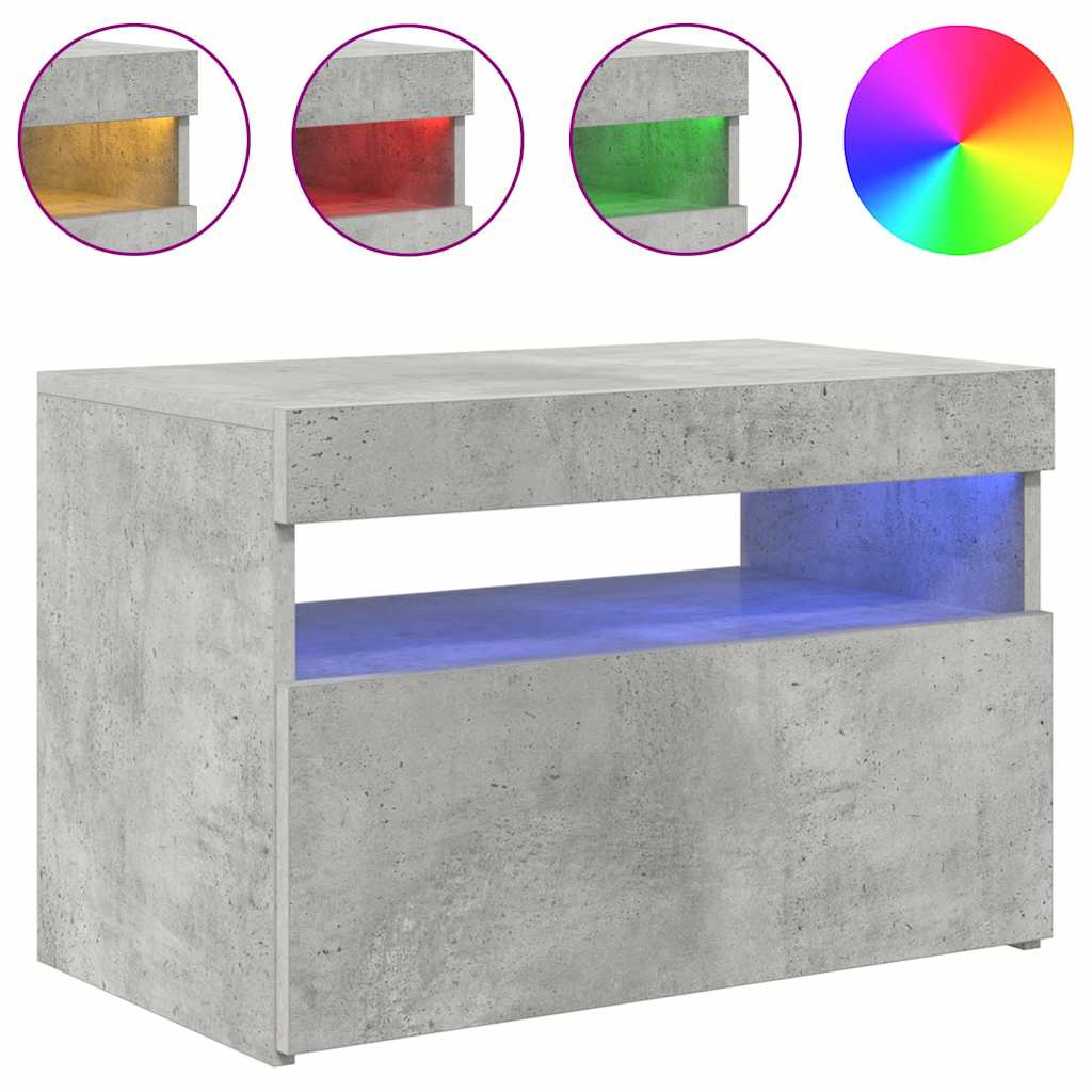 Vidaxl tv-meubel met led-verlichting 60x35x40 cm betongrijs