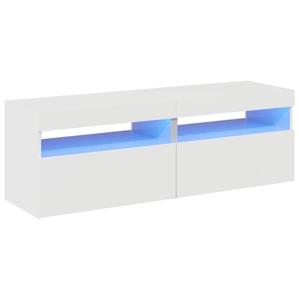 Vidaxl tv-meubelen 2 st met led-verlichting 60x35x40 cm hoogglans wit