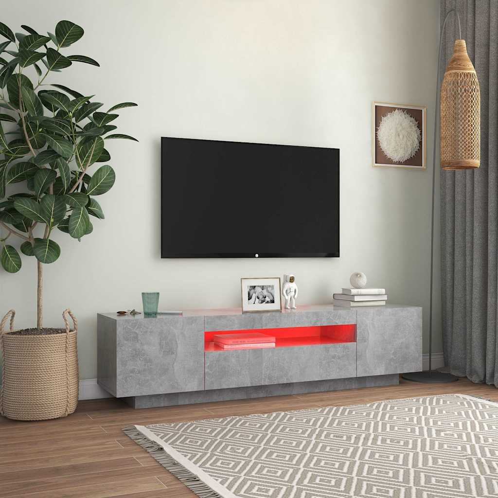 Vidaxl tv-meubel met led-verlichting 160x35x40 cm betongrijs