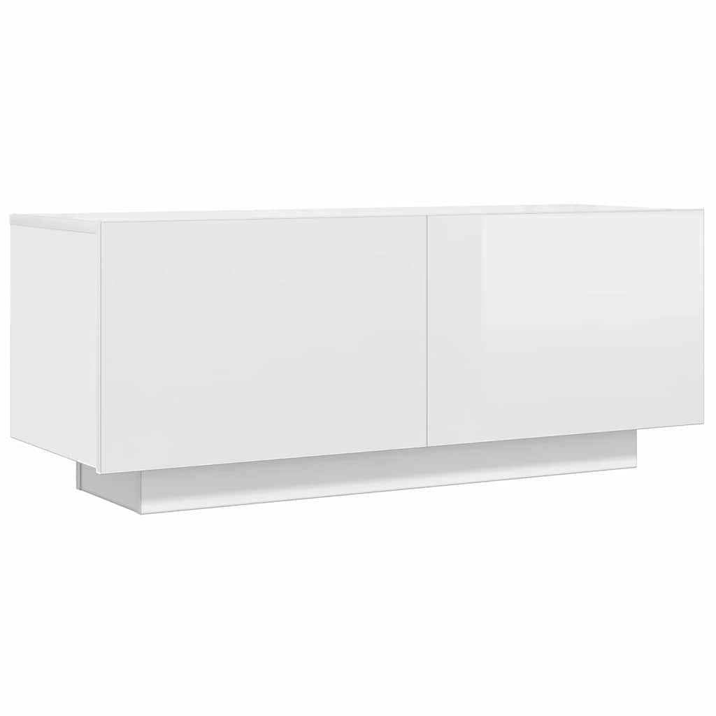 Vidaxl tv-meubel 100x35x40 cm bewerkt hout hoogglans wit