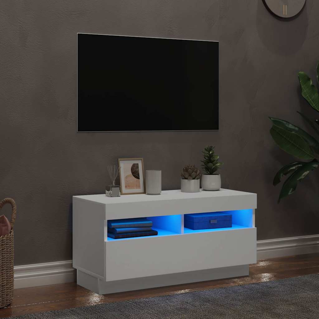 Vidaxl tv-meubel met led-verlichting 80x35x40 cm wit