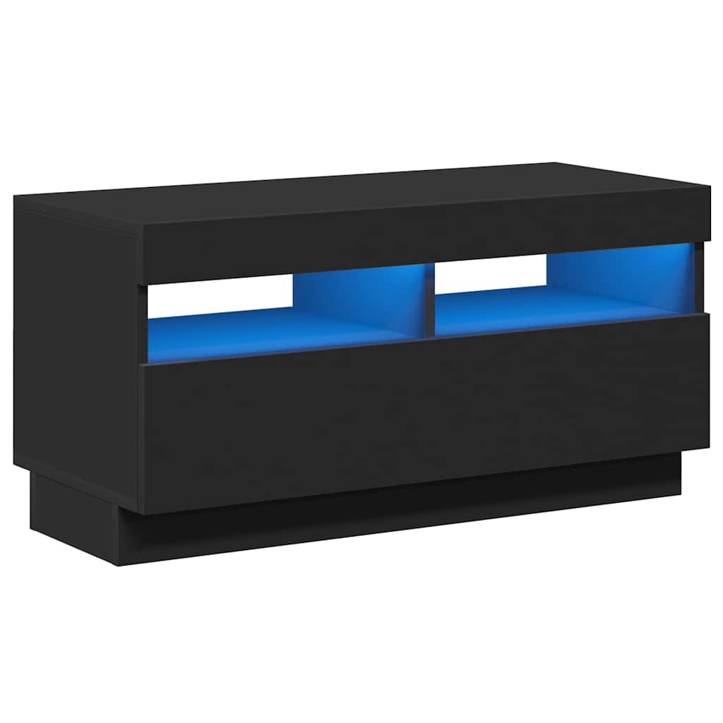 Vidaxl tv-meubel met led-verlichting 80x35x40 cm zwart
