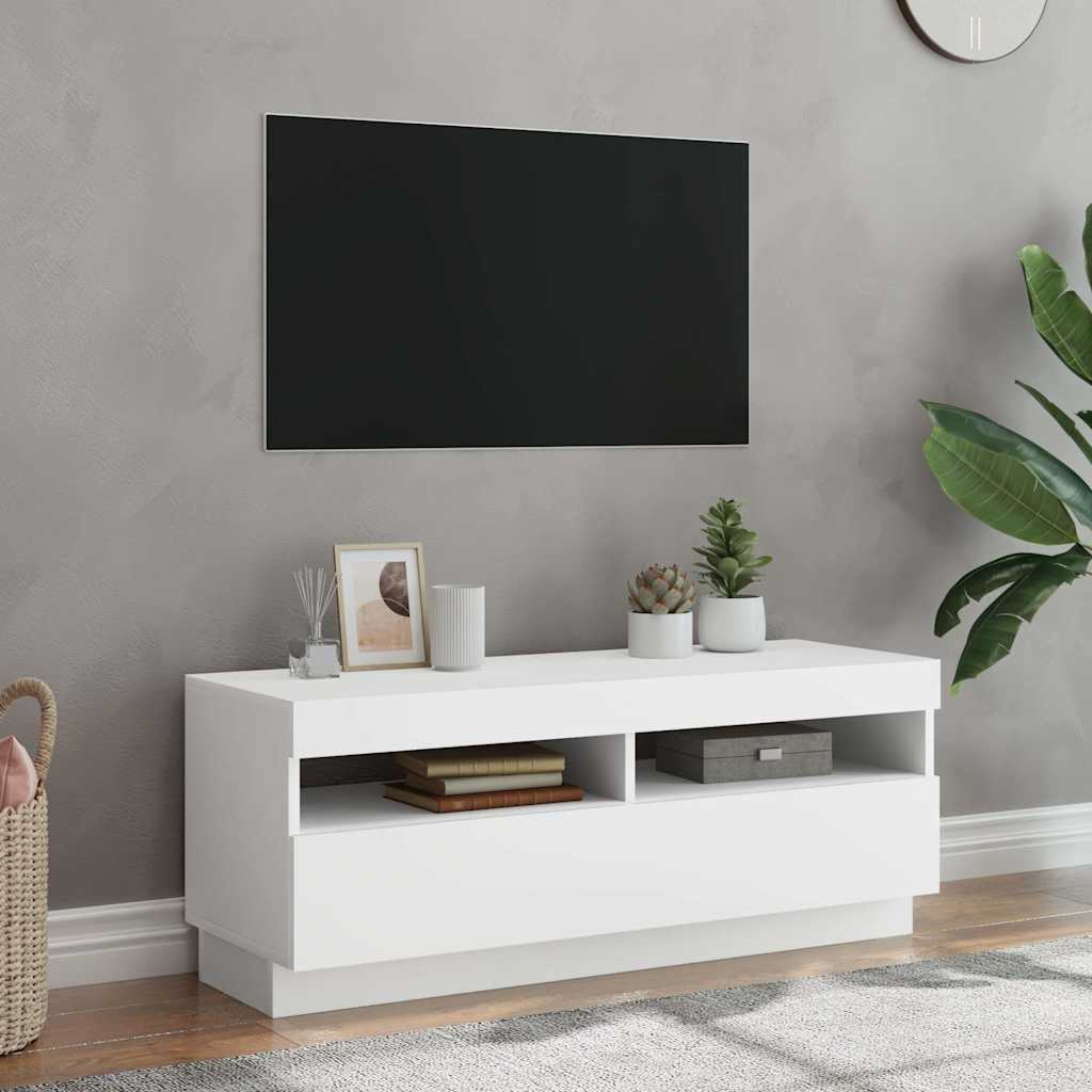 Vidaxl tv-meubel met led-verlichting 100x35x40 cm wit