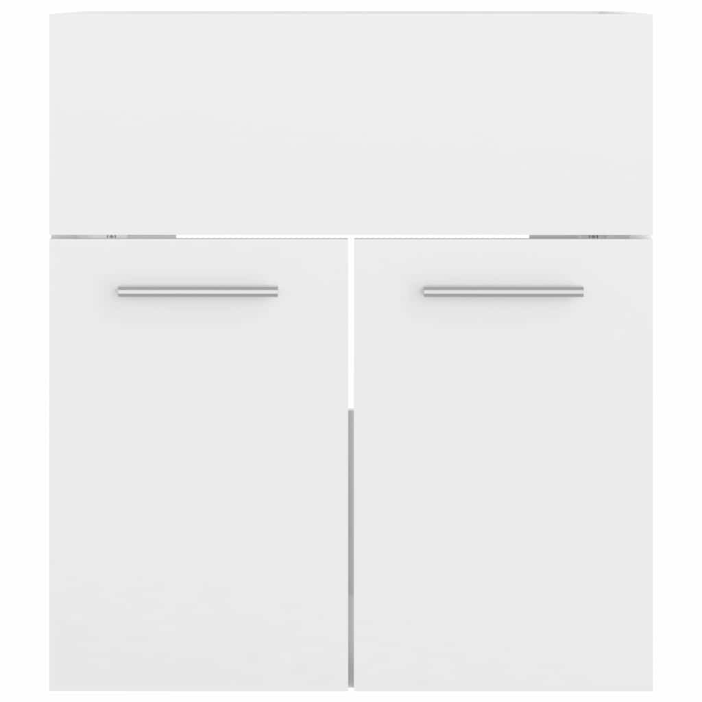 Vidaxl wastafelkast 41x38,5x46 cm bewerkt hout hoogglans wit