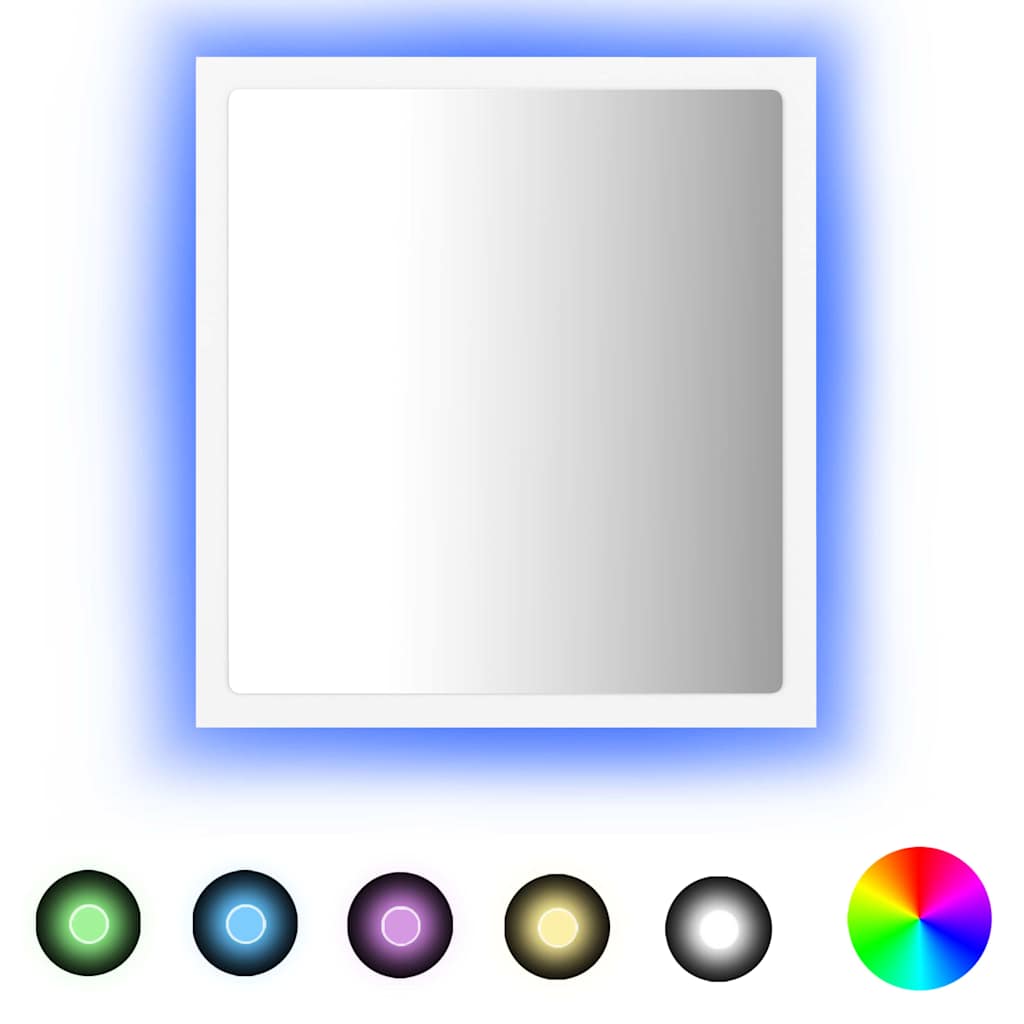 Vidaxl badkamerspiegel led 40x8,5x37 cm acryl wit